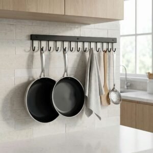 Wall-Mounted Fry Pan Hanger Wall-Mounted Fry Pan Hanger