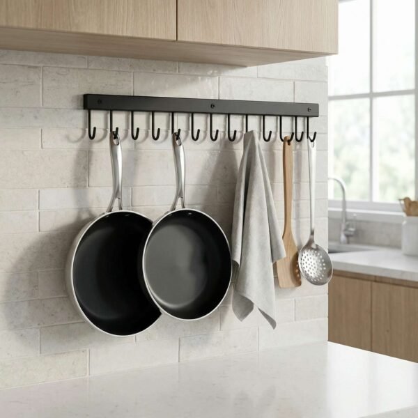 Wall-Mounted Fry Pan Hanger Wall-Mounted Fry Pan Hanger