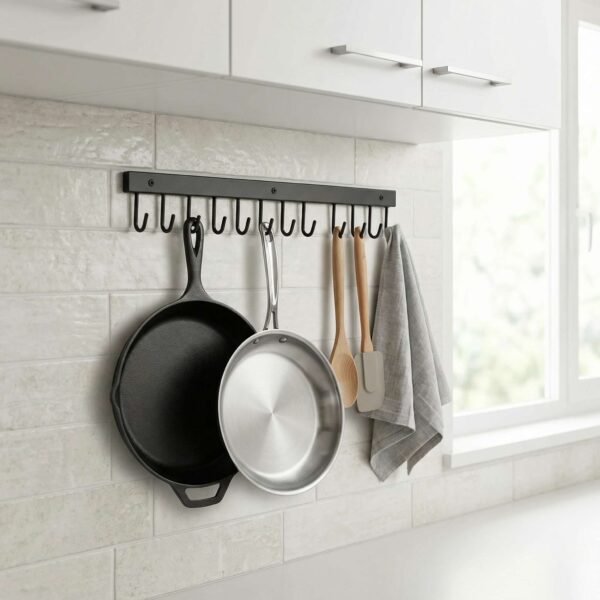 Wall-Mounted Fry Pan Hanger Main Wall-Mounted Fry Pan Hanger